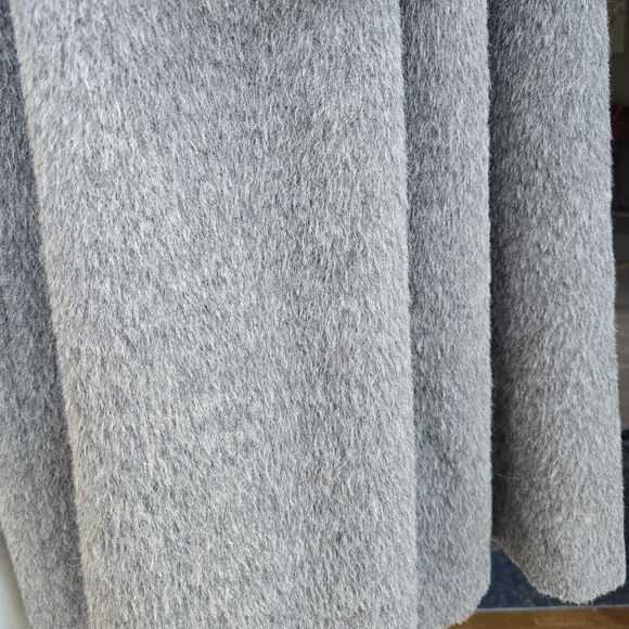 Vintage USA Regency Wool Trench Coat Gray Silky Lining Womens XL Bonwit Teller - Picture 12 of 15